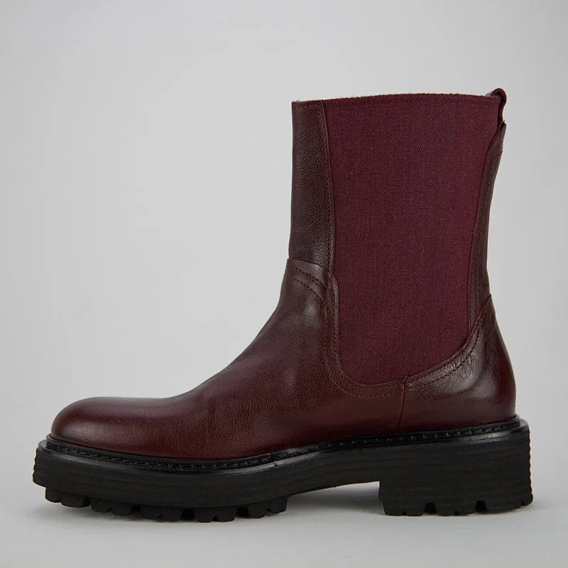 ARMOR - Stivaletto Chelsea Donna in bufalo Vegetale Bordeaux- HUNDRED100®