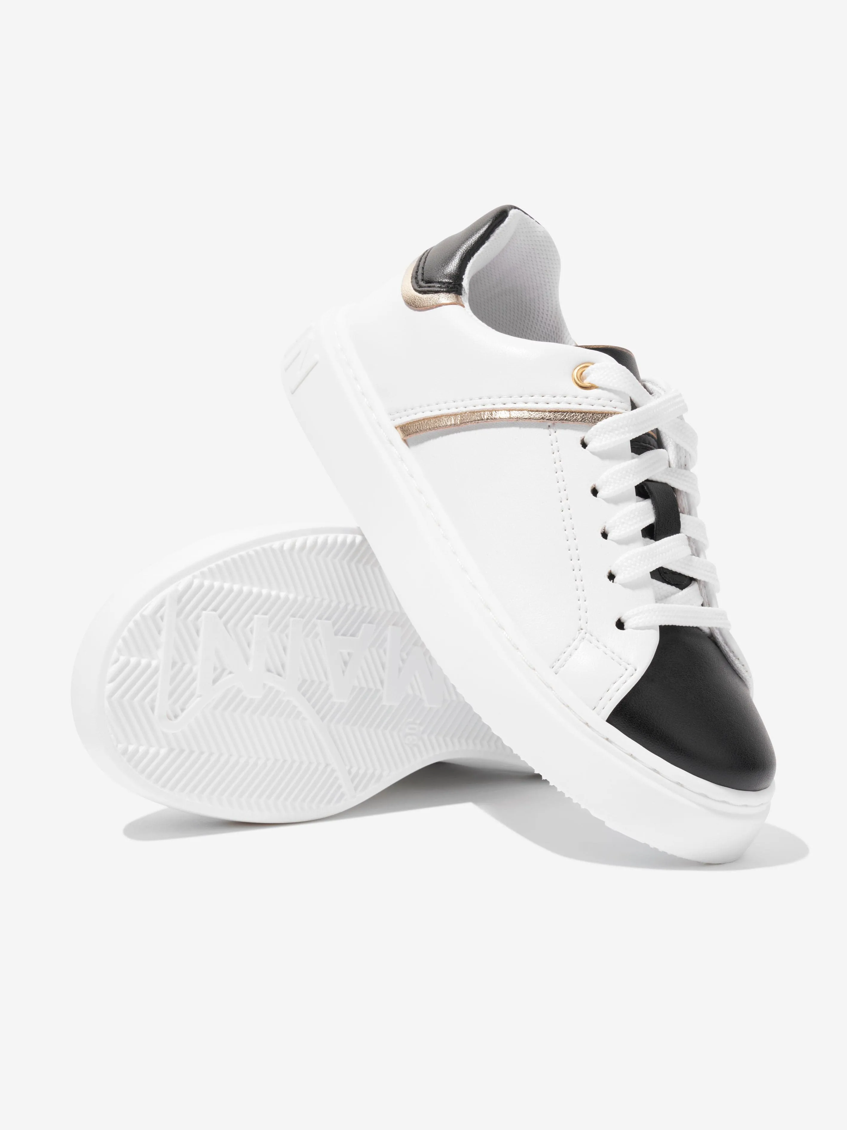 White Balmain Kids Logo Trainers with Optimized Title