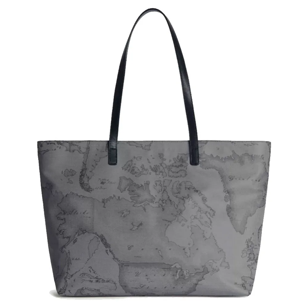 Borsa Donna Shopping 1A Classe Alviero Martini linea Soft Generation stampa Geo Dark Grigio GV76