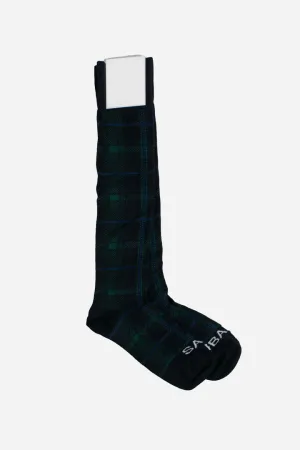 Calzini lunghi da uomo con stampa jacquard tartan