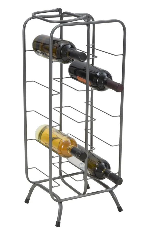 Cantinetta portabottiglie industrial in ferro 10 posti cm 28x23x67h