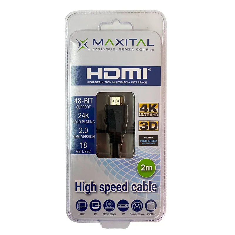 CAVO HDMI 2,0 HIGH SPEED 1 MT HDMI114 FTE