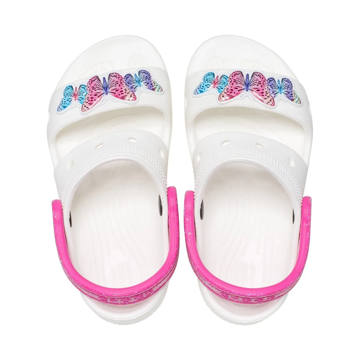 Crocs sandalo da bambina Classic Embellished Sandal Toddler 207803-100 bianco