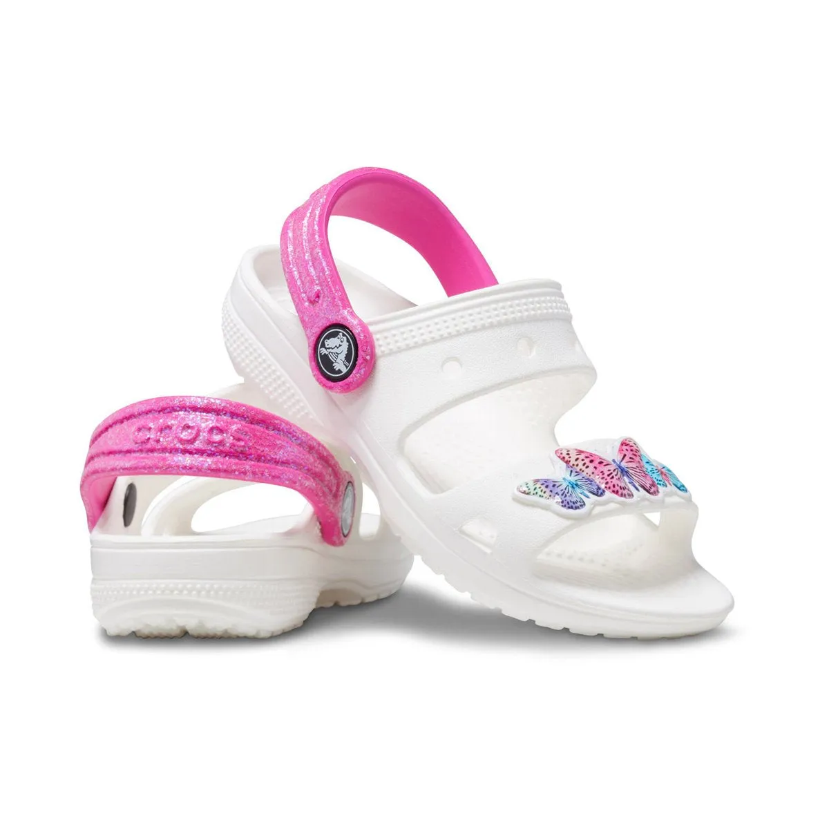 Crocs sandalo da bambina Classic Embellished Sandal Toddler 207803-100 bianco