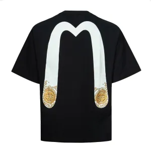 DAICOCK AND GOLD KAMON PRINT T-SHIRT