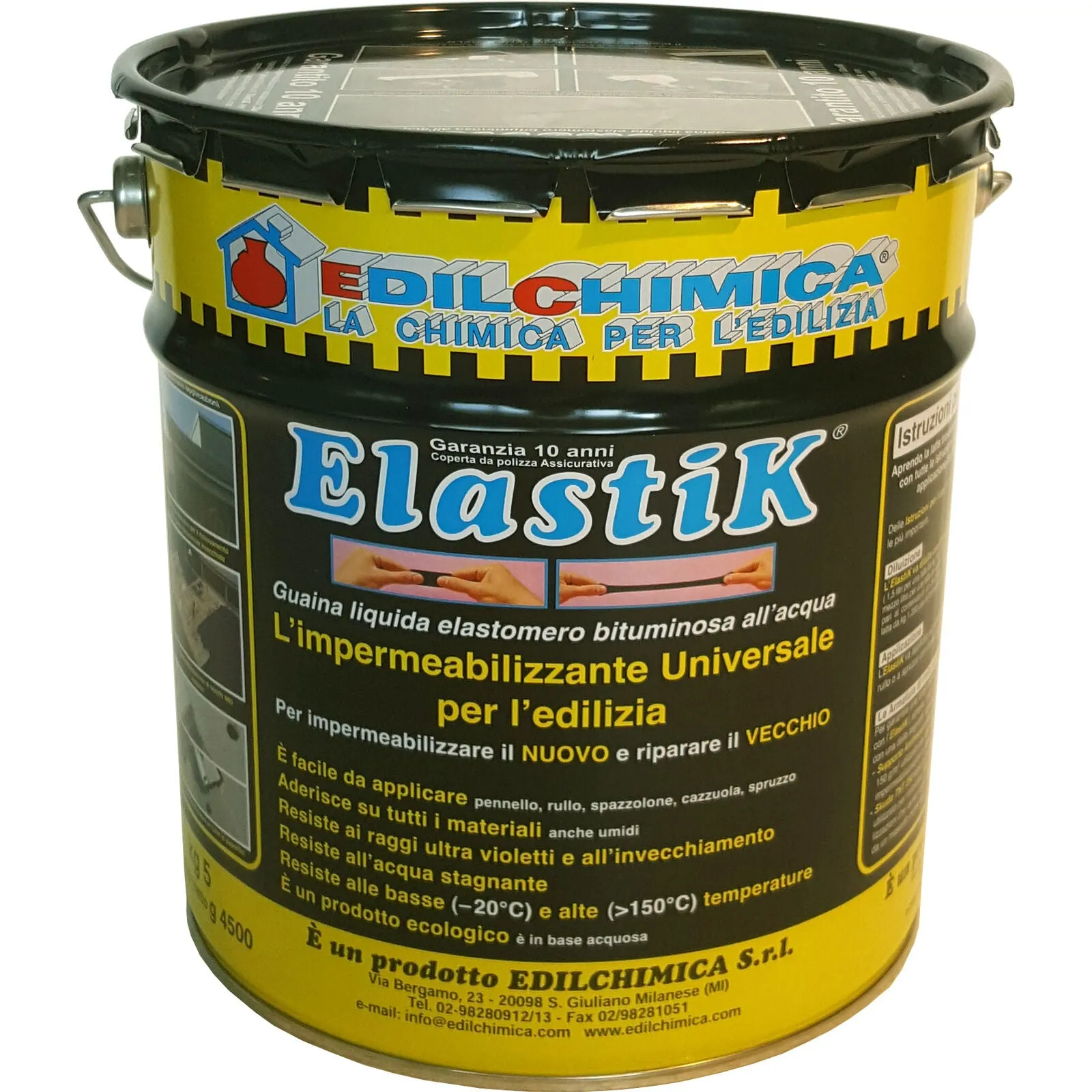 Edilchimica - Elastik Impermeabilizzante bituminoso, Vari Formati