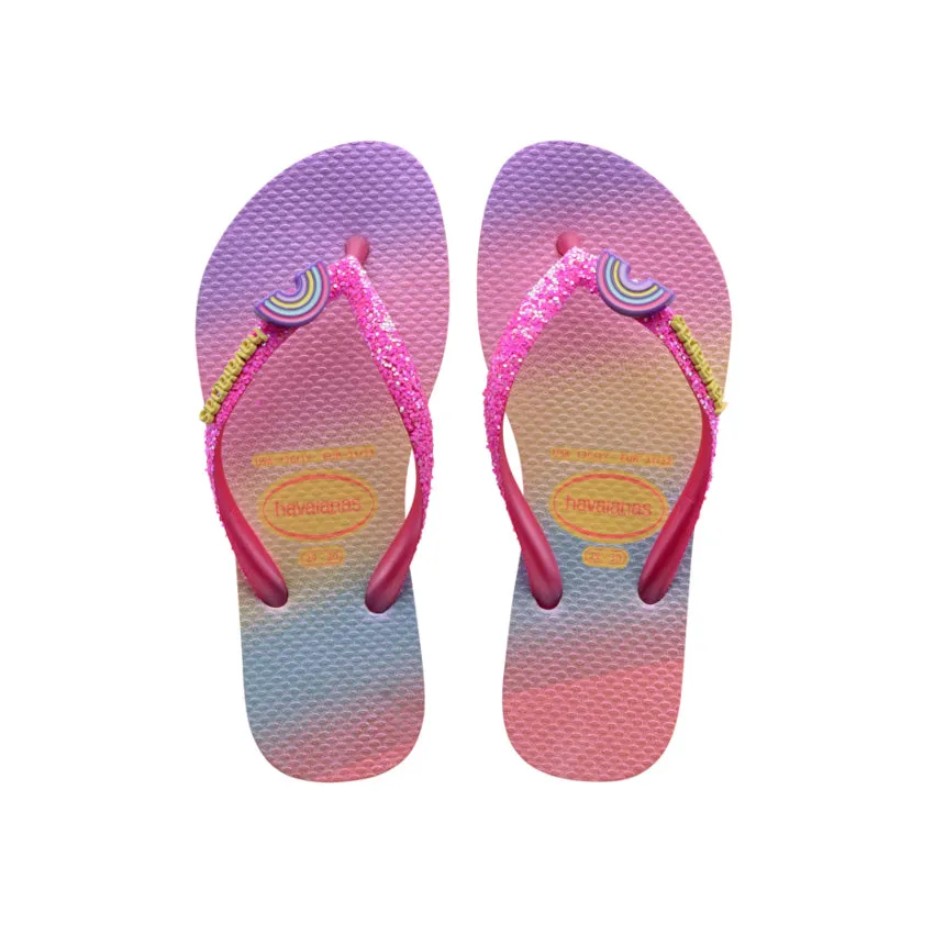 HAVAIANAS INFRADITO KIDS SLIM GLITTER TRENDY 4146976.2139 PINK LEMONADE/PINK FLUX ARCOBALENO