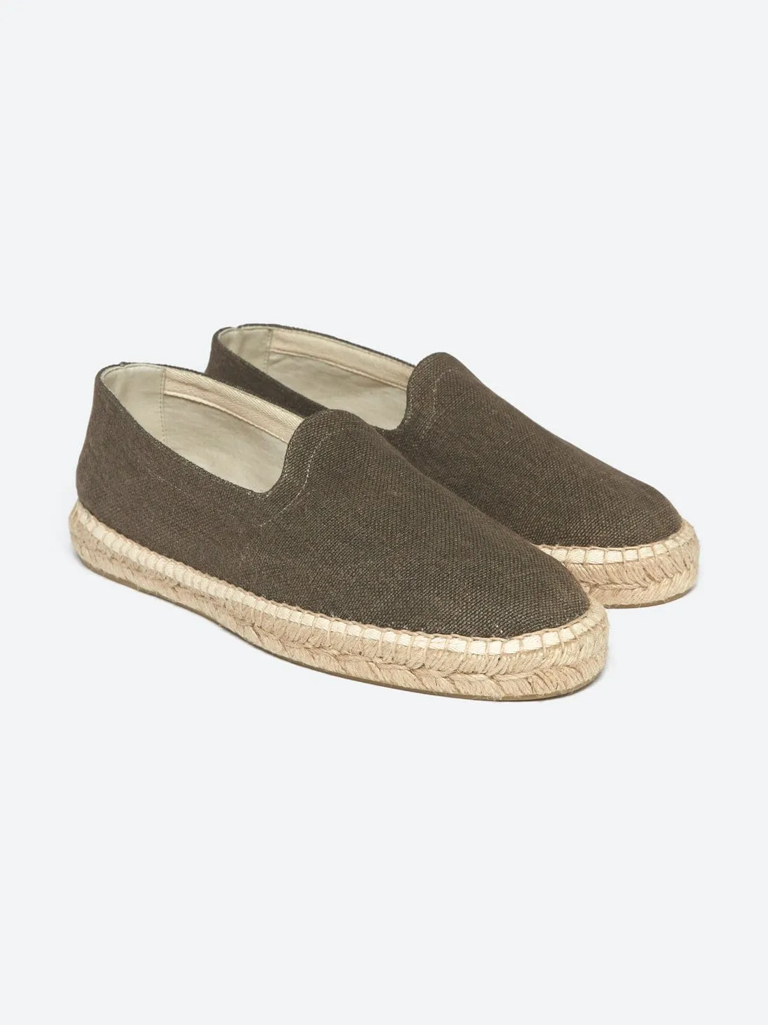 KHAKI LINEN ESPADRILLES - ASSORTED