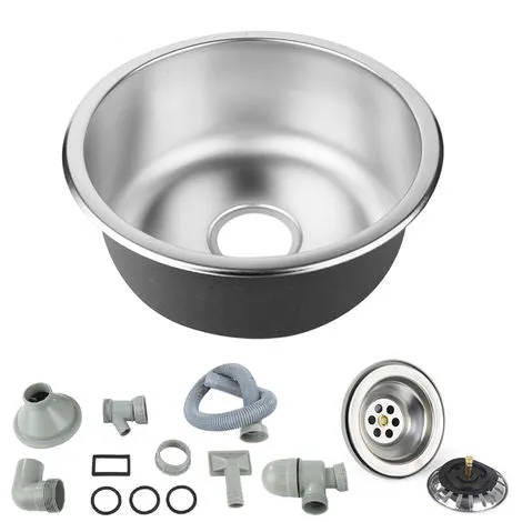 Lavelli da Cucina in Acciaio Inox Spazzolato Vasca Singola (41x 41 x 20 cm)