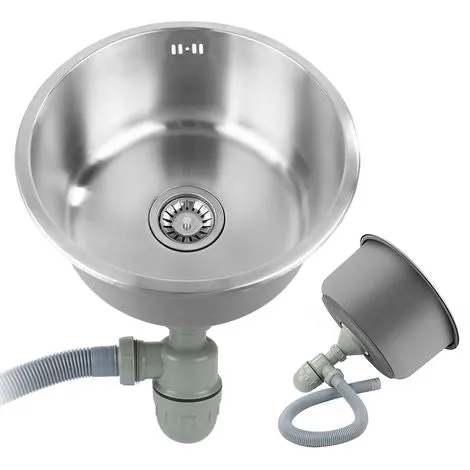 Lavelli da Cucina in Acciaio Inox Spazzolato Vasca Singola (41x 41 x 20 cm)