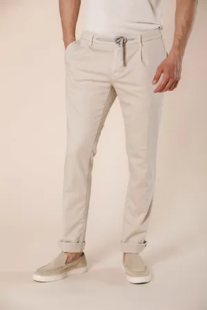 New York Golf 1 Pinces pantalone uomo chino jogger in jersey stretch regular