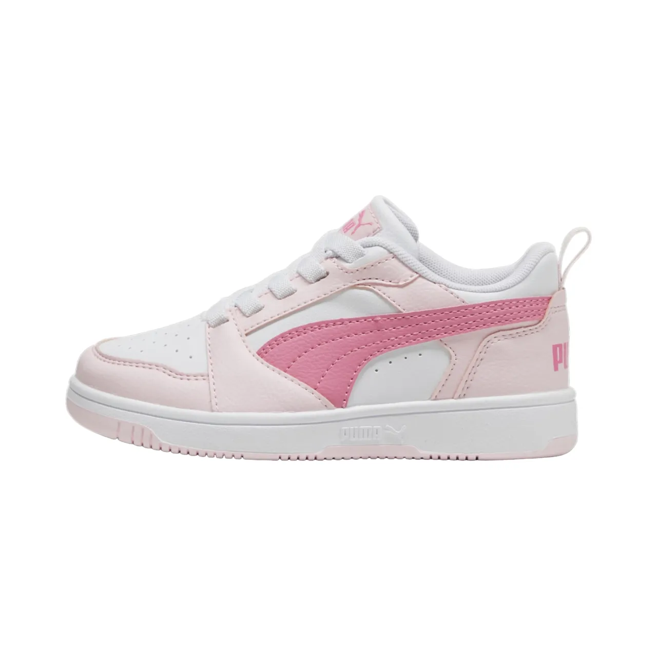 Puma scarpa sneakers da ragazza Rebound v6 396742-08 bianco-rosa