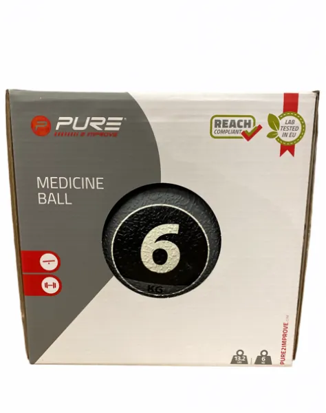 Pure 2Improve Palla medica da 6 Kg grigio-nero Medicine Ball P2I110040